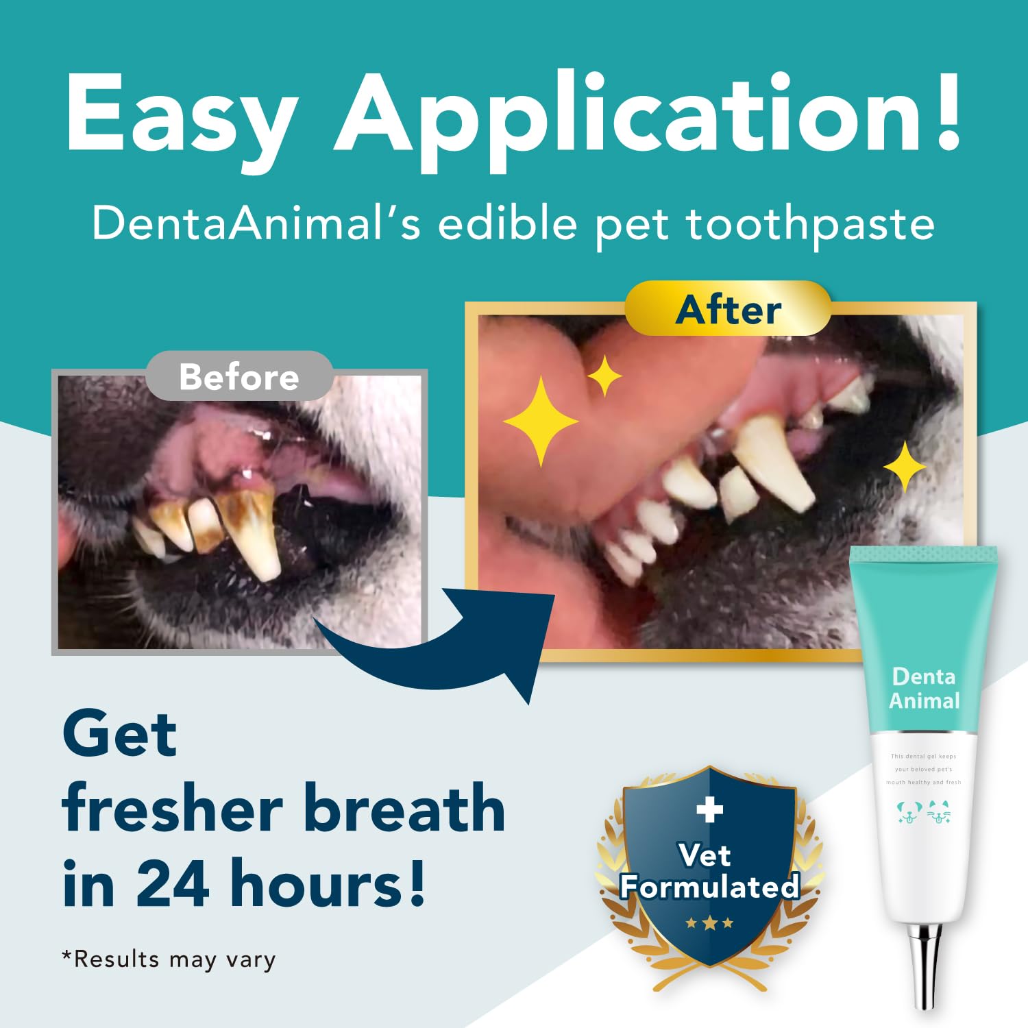 DentaAnimal texture en gros plan montrant le gel enzymatique concentré bénéfique