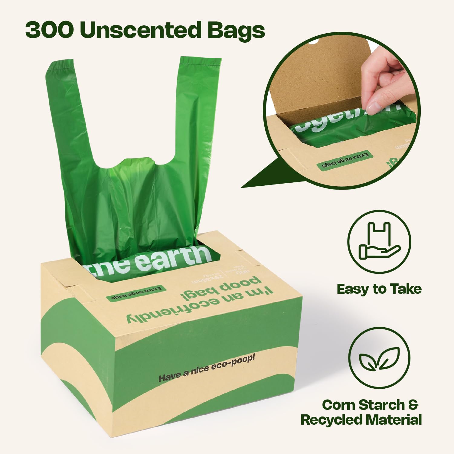 Deo Doo sac ouvert large, couverture de main pour ramassage sûr