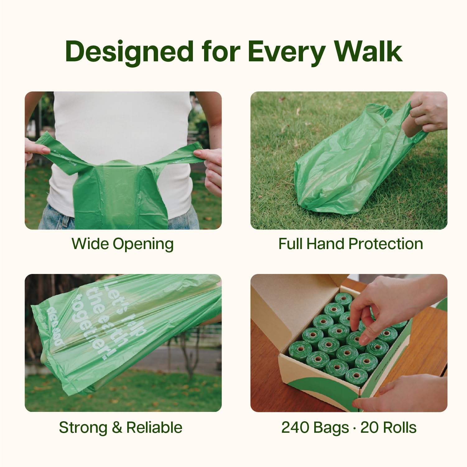 Deo Doo sac en utilisation sur laisse pour promenades propres