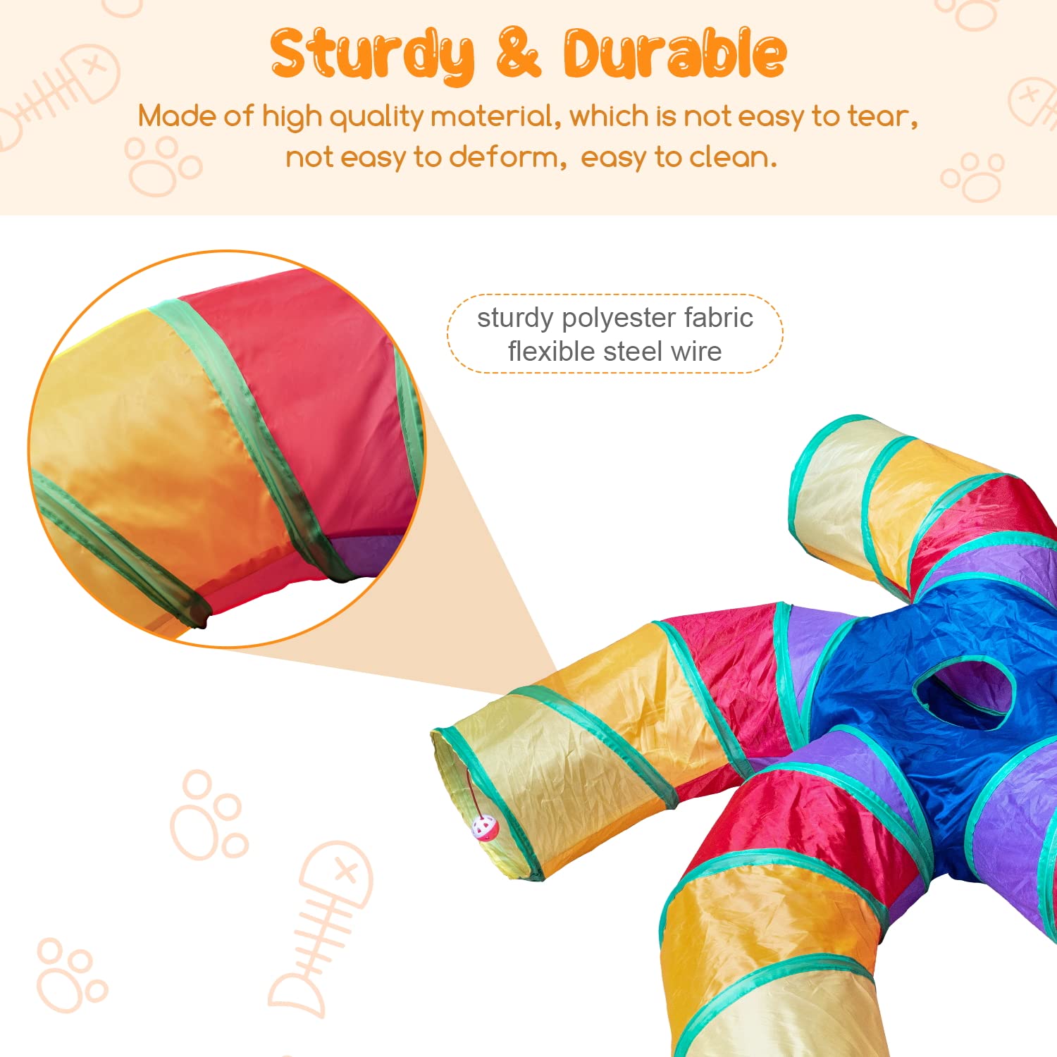 Depets tunnel gros plan tissu polyester résistant illustrant la durabilité