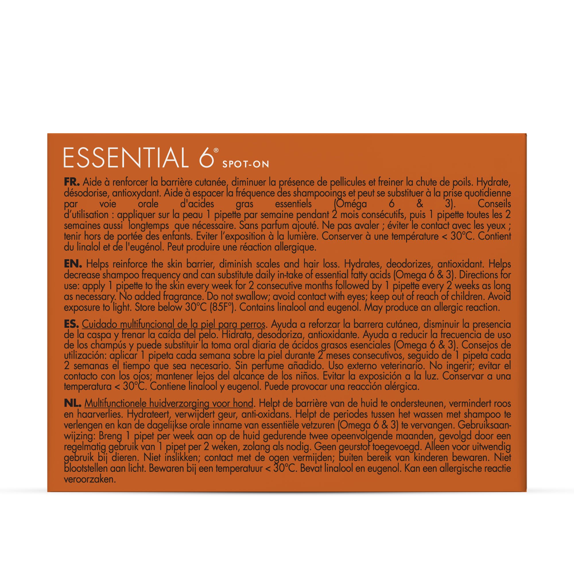 Dermoscent gros plan du liquide illustrant texture légère et pénétration rapide