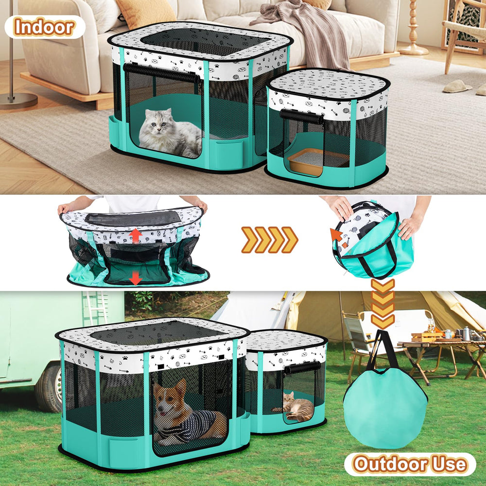 DESELL parc utilisé en intérieur offrant un coin sécurisé pour chat