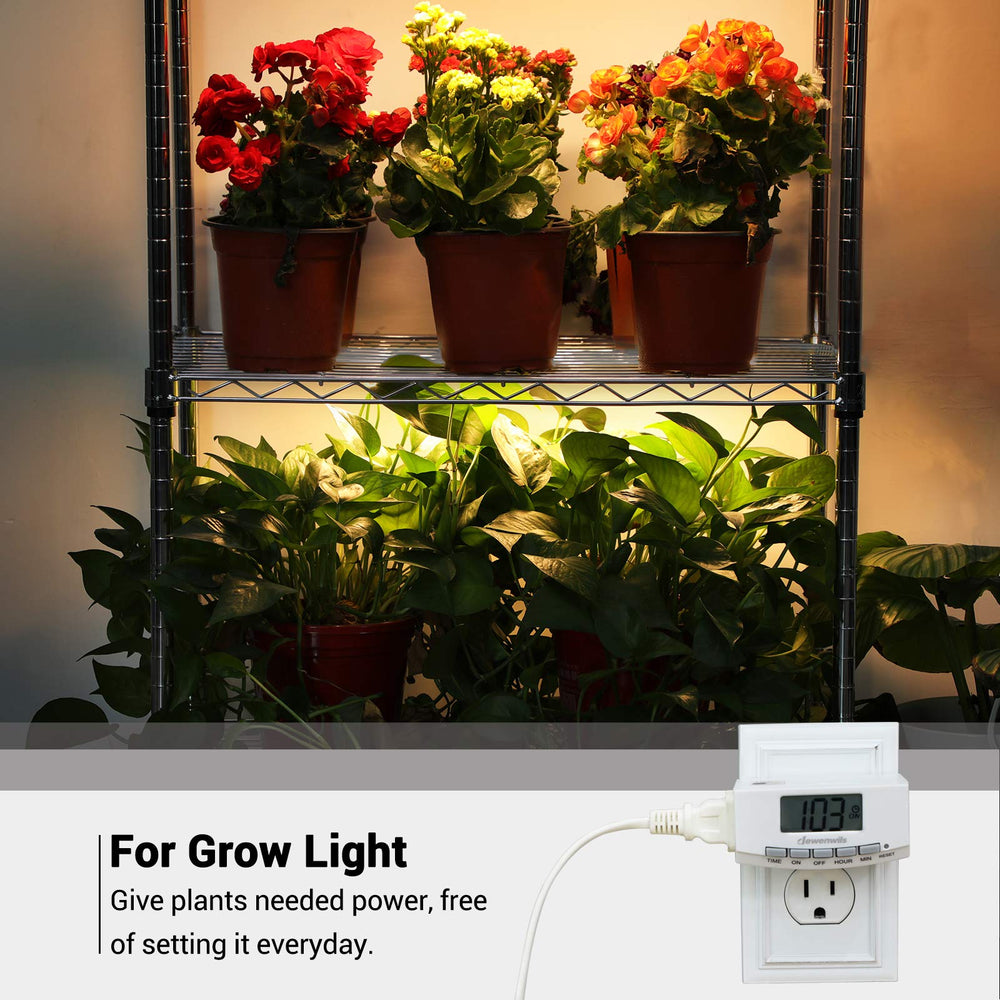 DEWENWILS en usage avec lampe allumée montrant simulation de présence