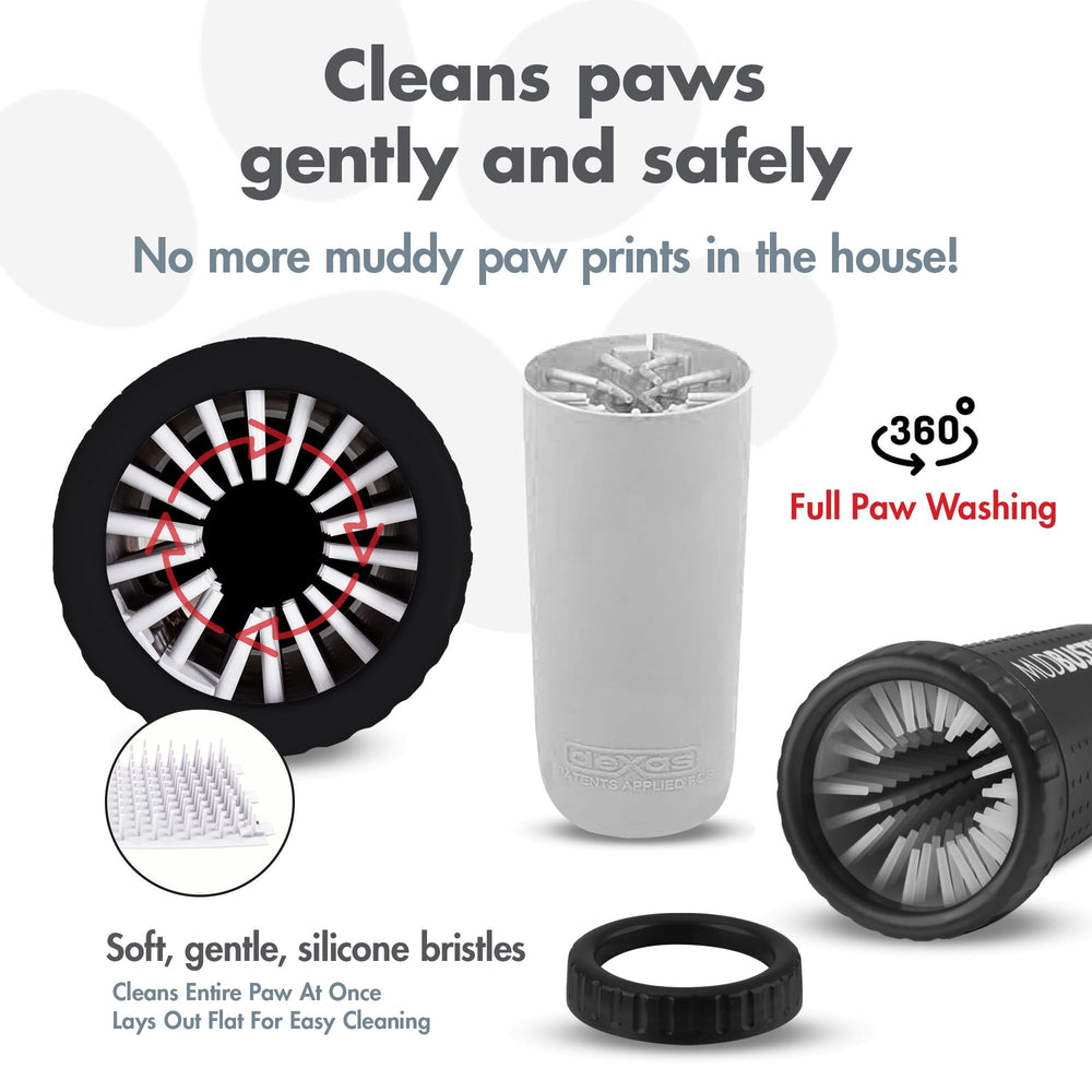 Dexas brosses silicone gros plan, douces et efficaces contre la boue