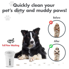 Dexas MudBuster comparaison de taille Medium illustrant adéquation pour pattes moyennes