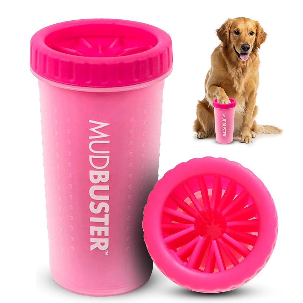 Dexas MudBuster face avant rose, portable et facile à ranger