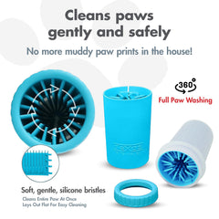 Dexas MudBuster gros plan sur les poils en silicone souples, enlève la boue efficacement