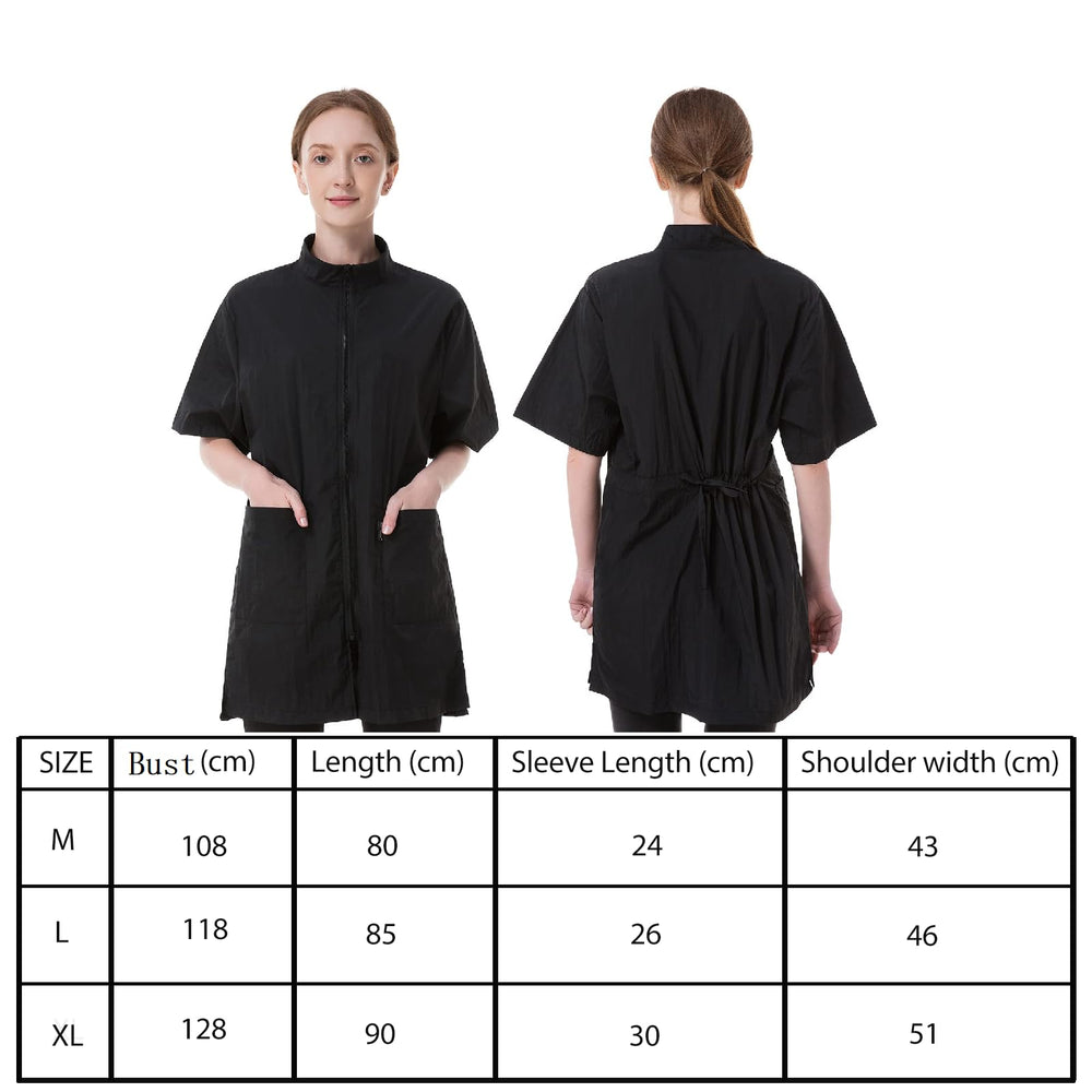 DHXYZZB smock porté en situation salon pour look professionnel