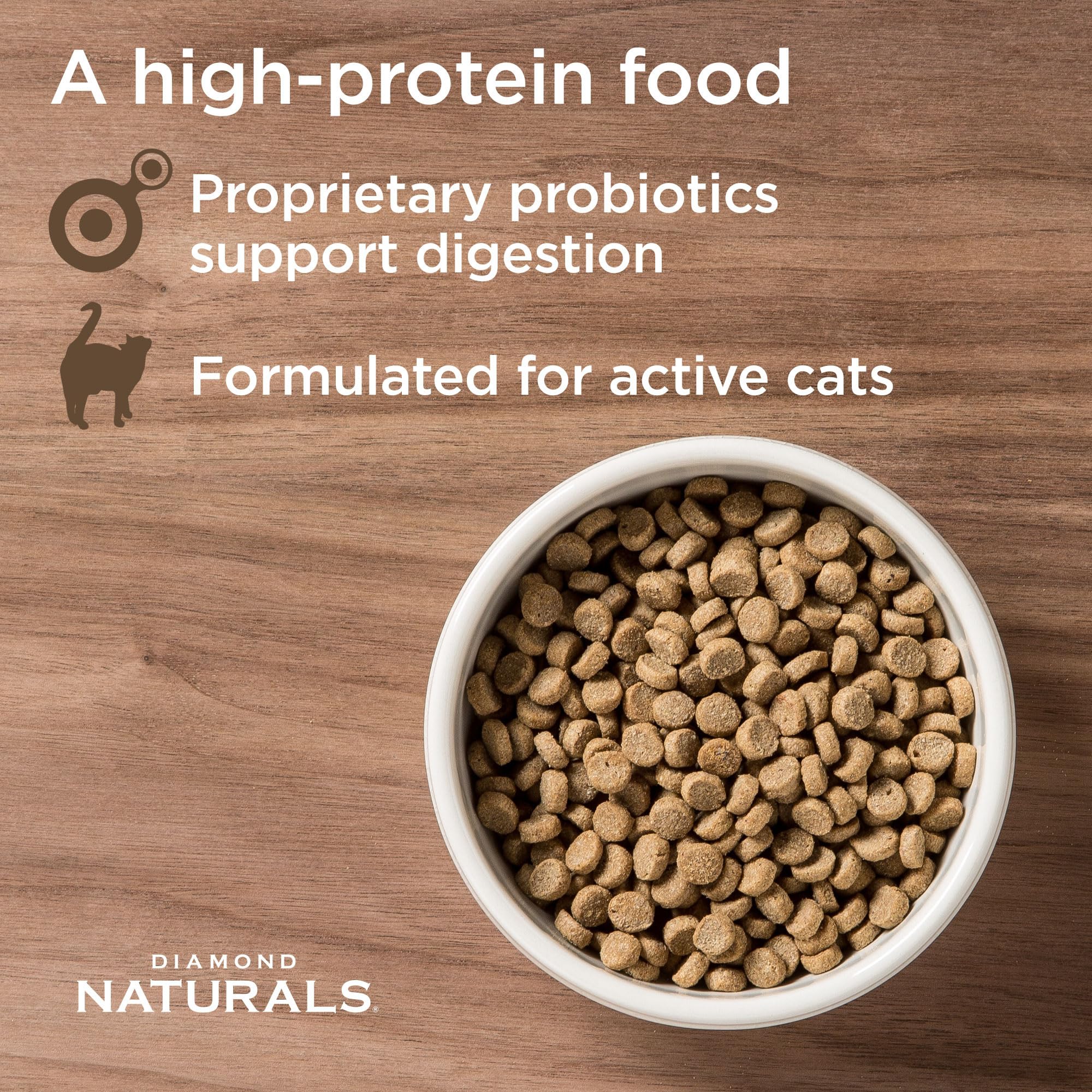 Diamond Naturals chat mange croquettes énergie soutenue active