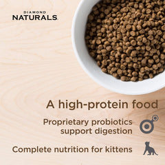 Diamond Naturals chaton mangeant les croquettes pour croissance saine et énergie