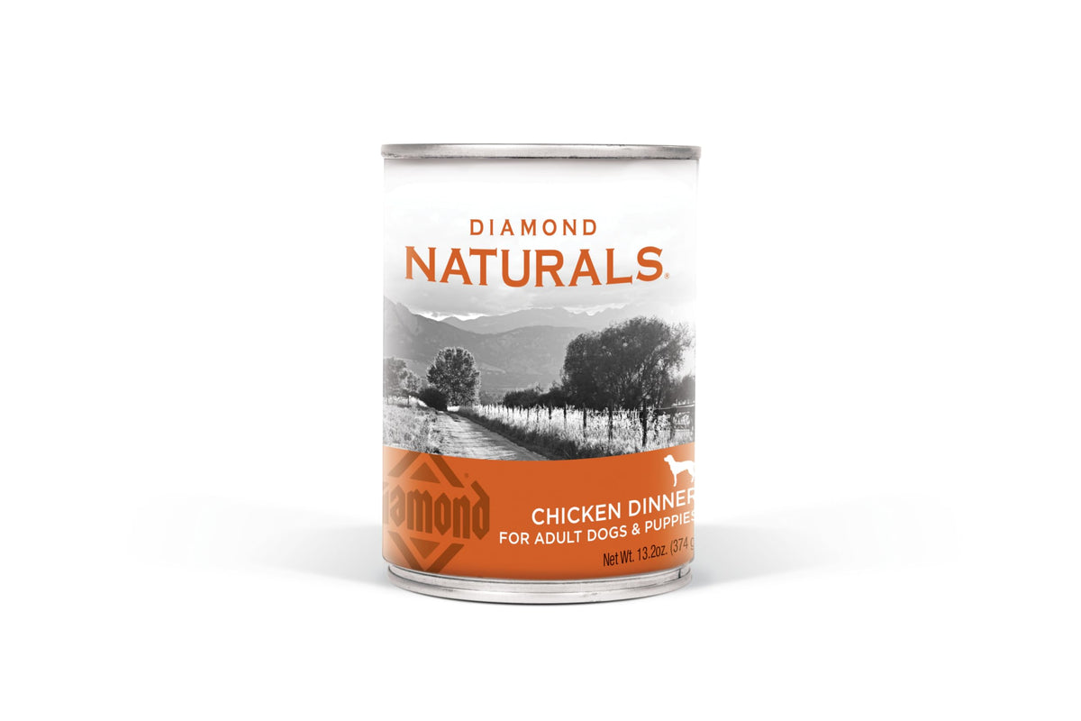 Diamond Naturals avant de la boîte montrant l'étiquette et avantage protéines