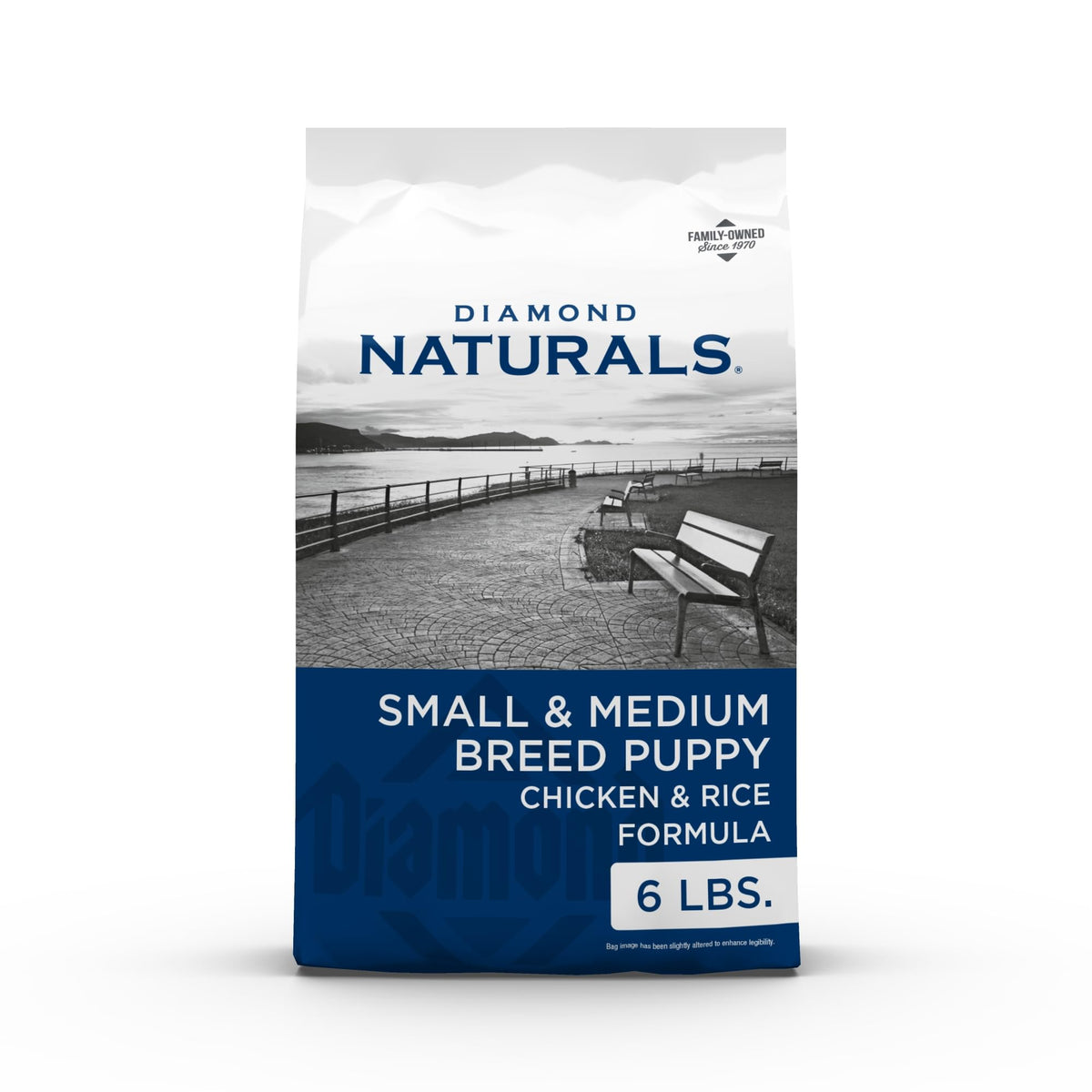 Diamond Naturals face avant du paquet montrant la recette poulet et bénéfices