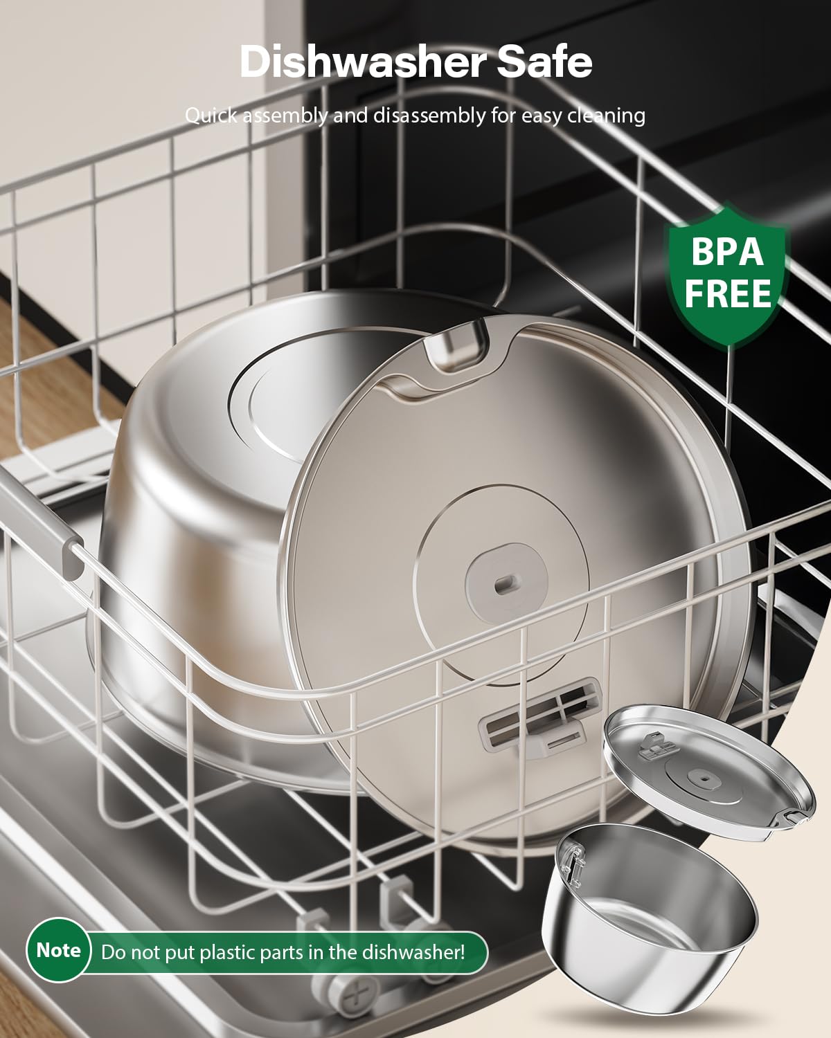 DIANU comparaison d'échelle montrant la capacité 3,2 L adaptée aux foyers multipetites