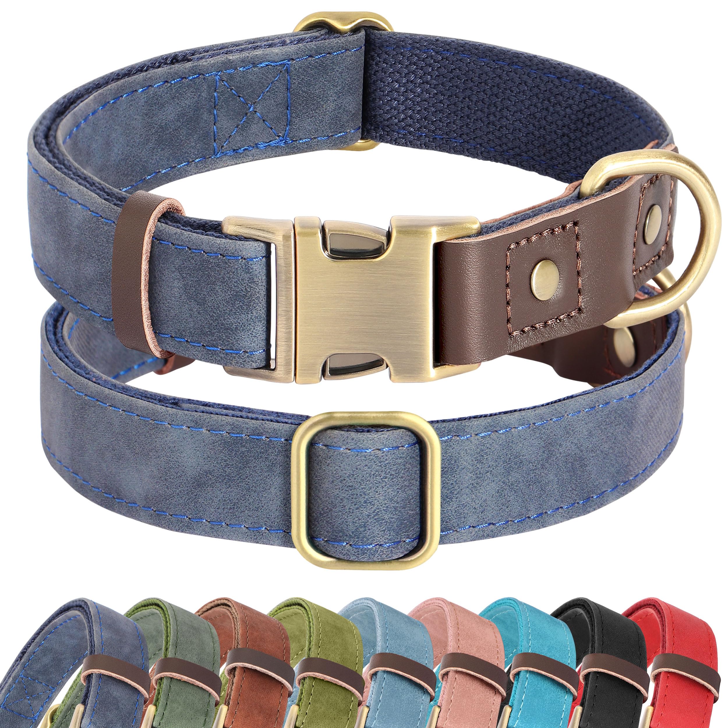 Didog collier face avant bleu moderne, look élégant et visible
