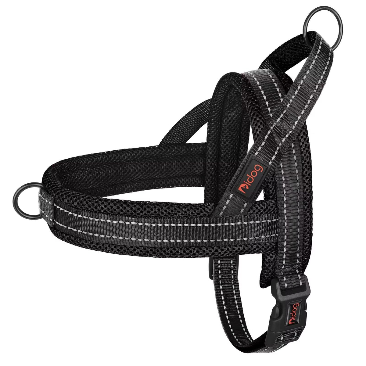Didog harnais vue avant montrant coupe et maintien pour promenade sécurisée