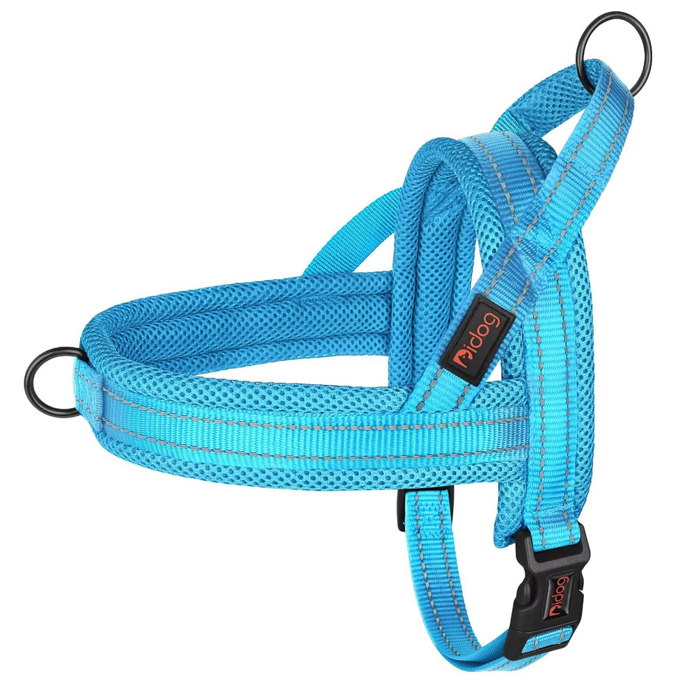 Didog harnais face avant bleu montrant coupe ajustée et confort