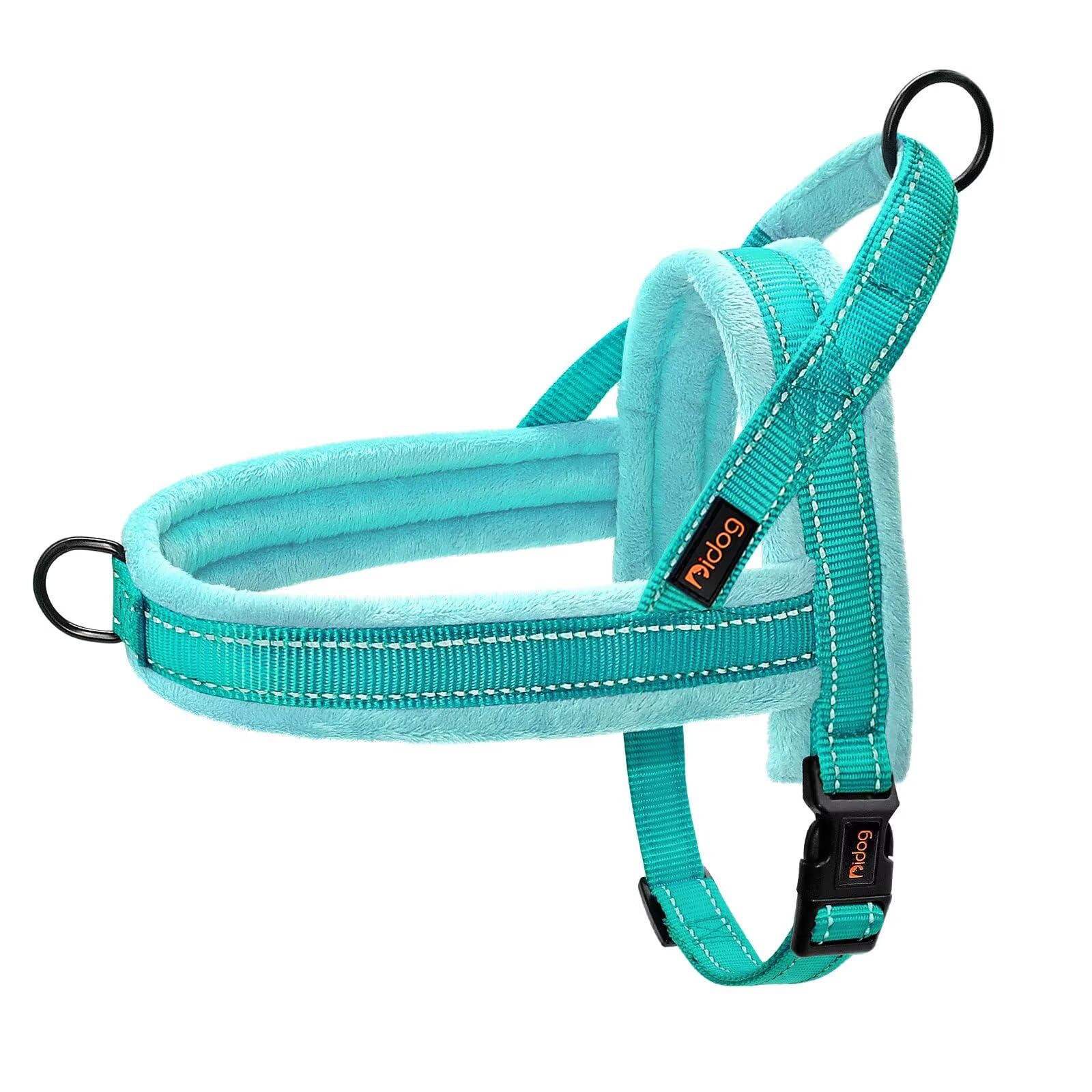 Didog harnais face avant teal montrant ajustement et confort