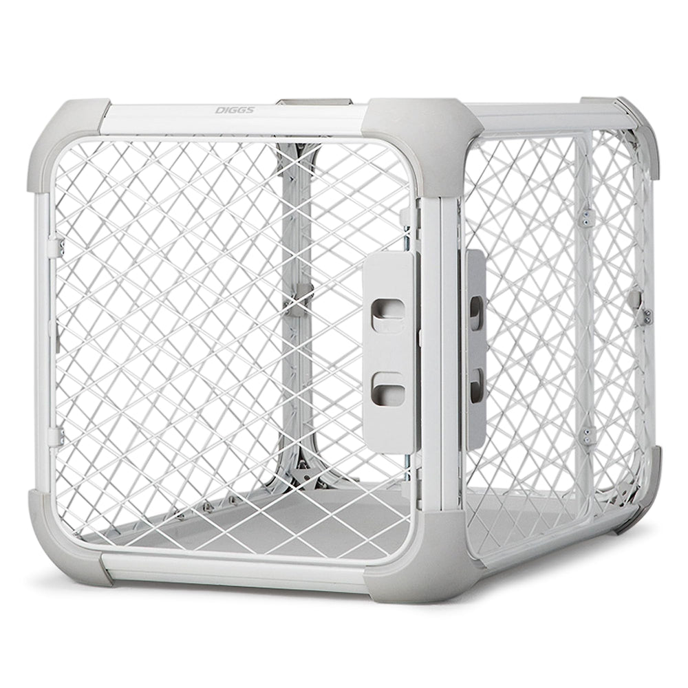 Diggs Evolv vue de face Ash montrant design meuble et rangement sûr