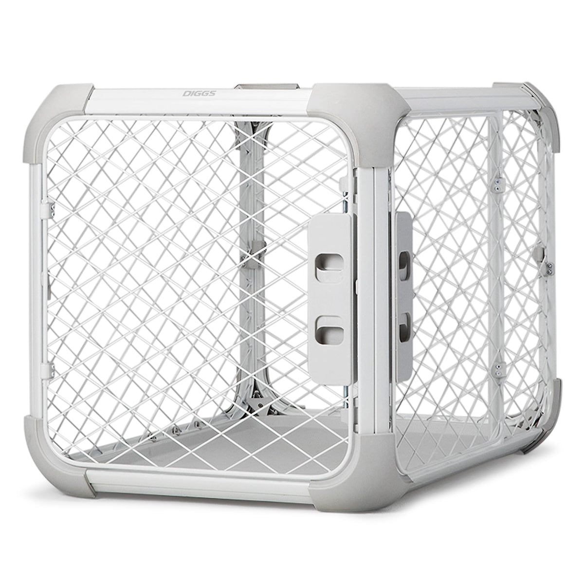 Diggs Evolv vue de face Ash montrant design meuble et rangement sûr