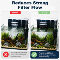 Digoos baffle en usage dans aquarium avec betta offrant un courant doux
