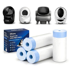 Dilcare emballage frontal montrant 4 rouleaux et 80 sacs, pratique