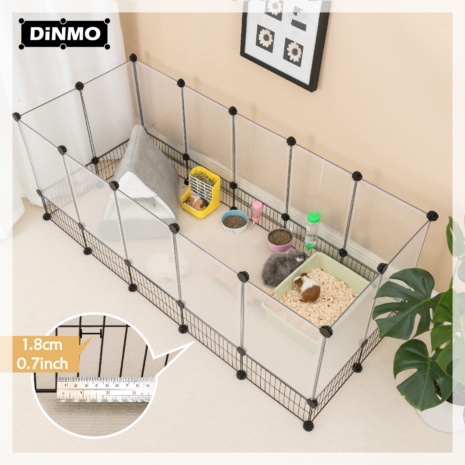 DINMO parc en usage avec lapin confort et surveillance