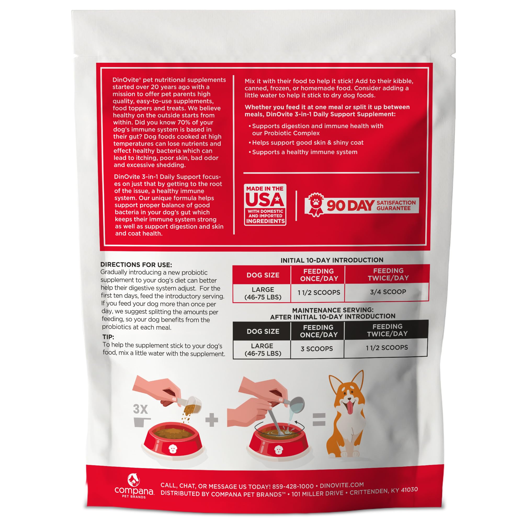 Dinovite poudre gros plan montrant texture fine et mélange pour faciliter absorption