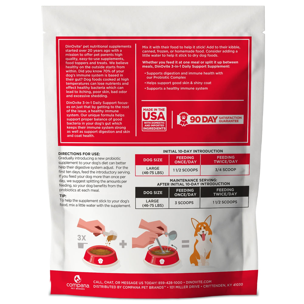 Dinovite poudre gros plan montrant texture fine et mélange pour faciliter absorption