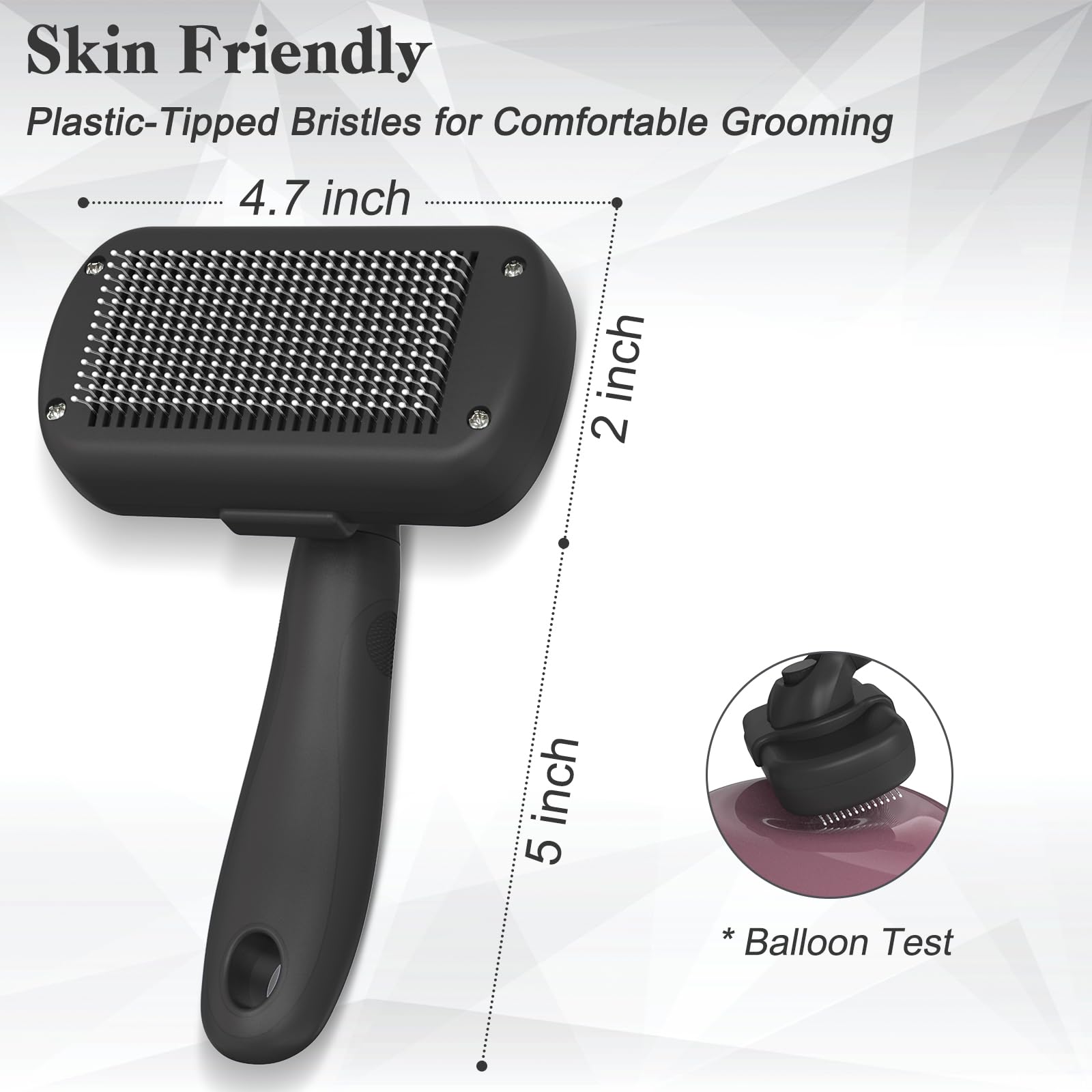 Dipoo brosse utilisée sur chien réduisant visiblement les poils perdus
