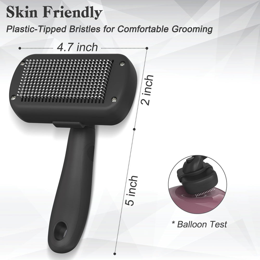 Dipoo brosse utilisée sur chien réduisant visiblement les poils perdus