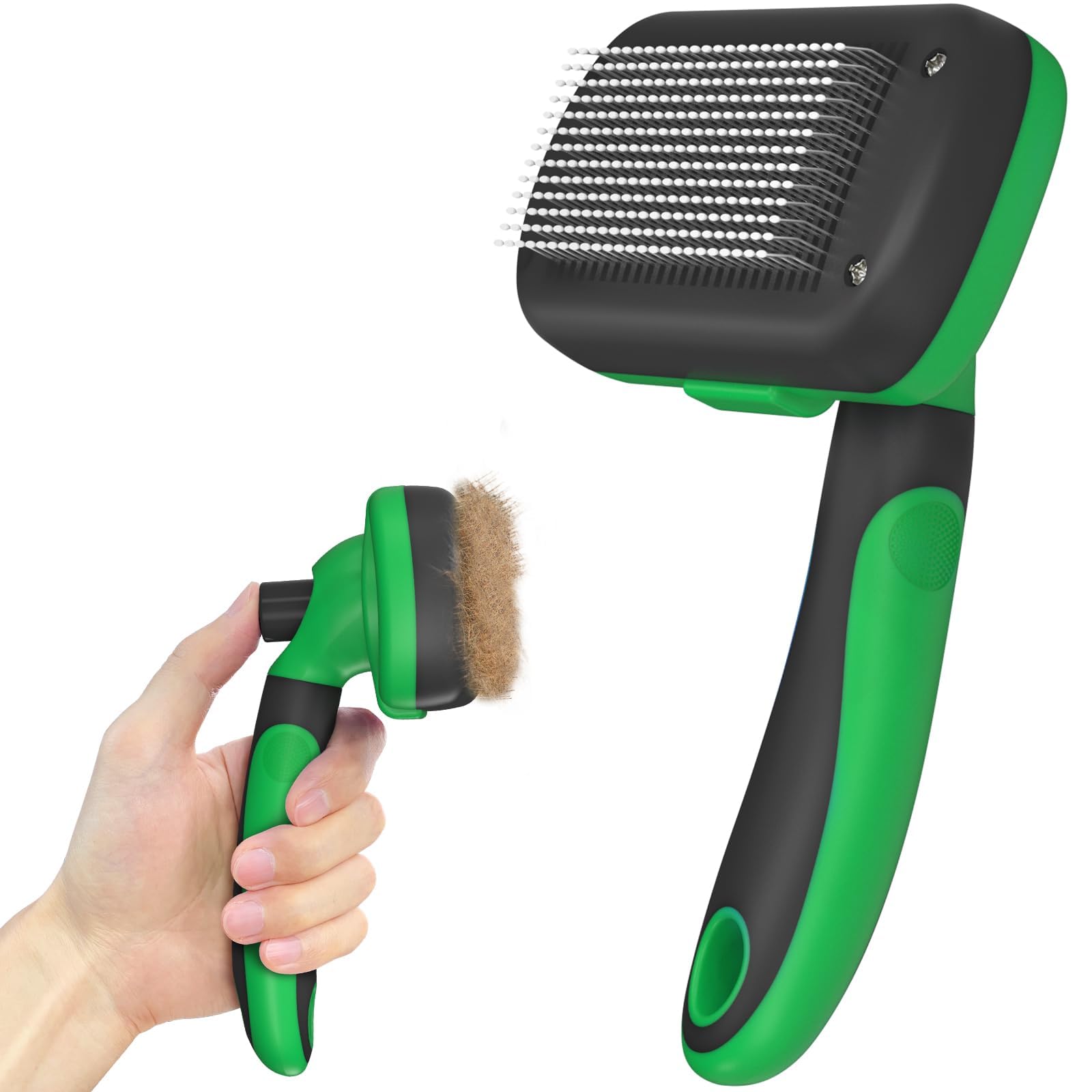 Dipoo brosse face avant montrant le design et la couleur verte, pratique