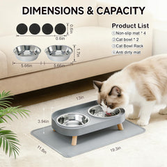 DIRZHX chat mange confortablement, réduit tension du cou