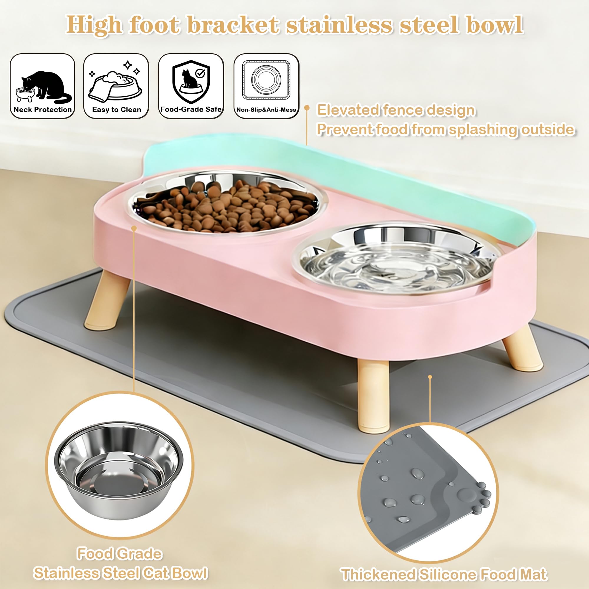 DIRZHX tapis silicone étanche gros plan, retient miettes et liquides
