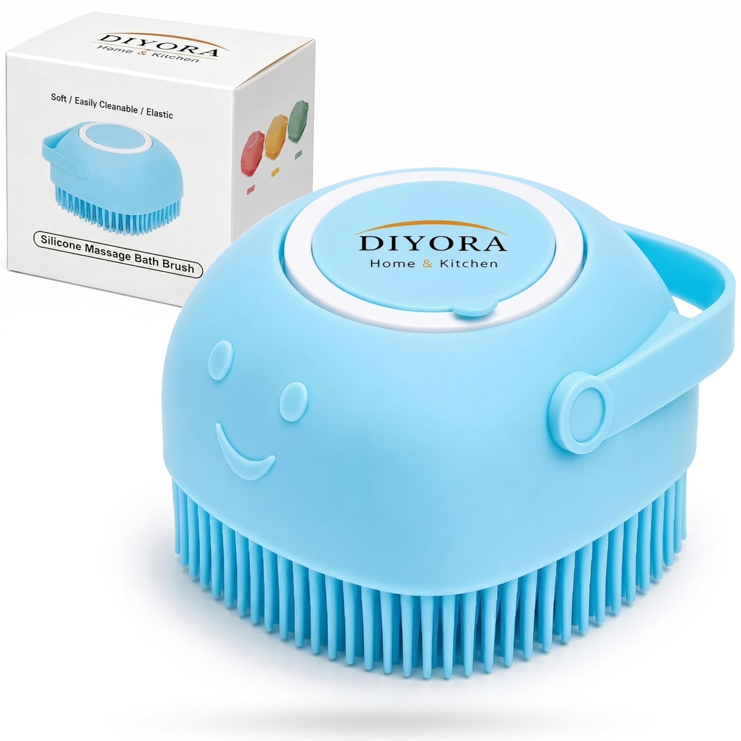 DIYORA brosse avant emballage montrant produit prêt à l'achat et praticité
