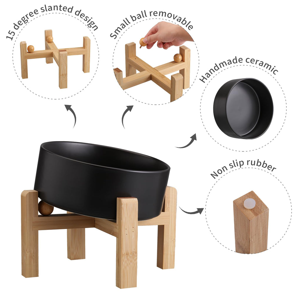 DJJJOOYS chat mange confortablement grâce à l'inclinaison 15°