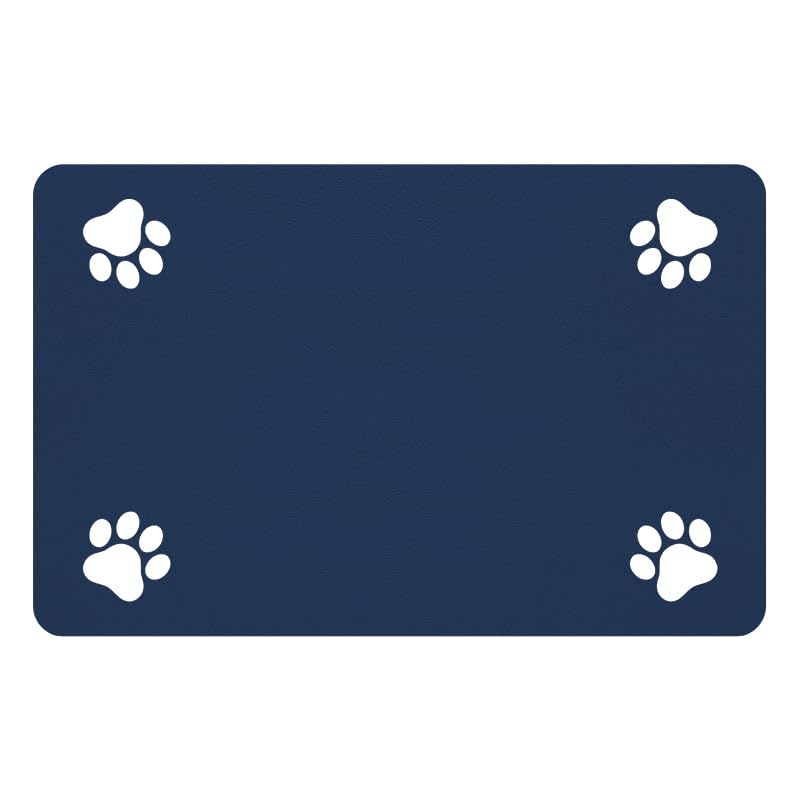 DK177 tapis avant bleu marine protégeant sol et gamelles