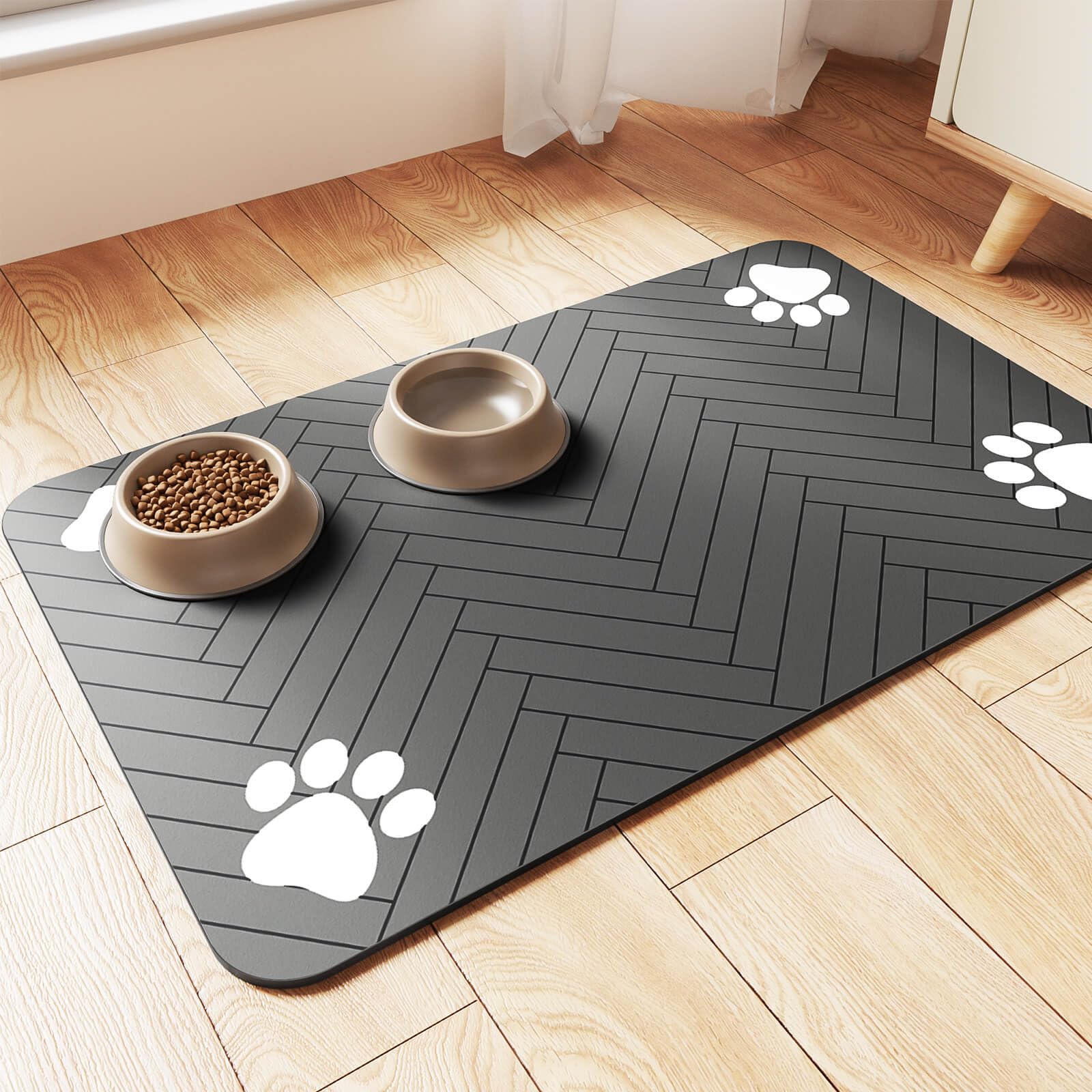 DK177 tapis face avant montrant design rayé et protection pratique