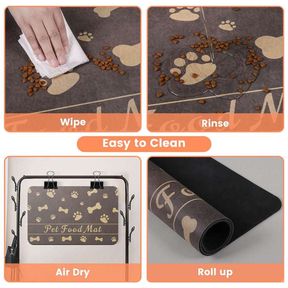DK177 tapis sous gamelles illustrant stabilité et propreté