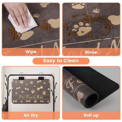 DK177 tapis sous gamelles illustrant stabilité et propreté