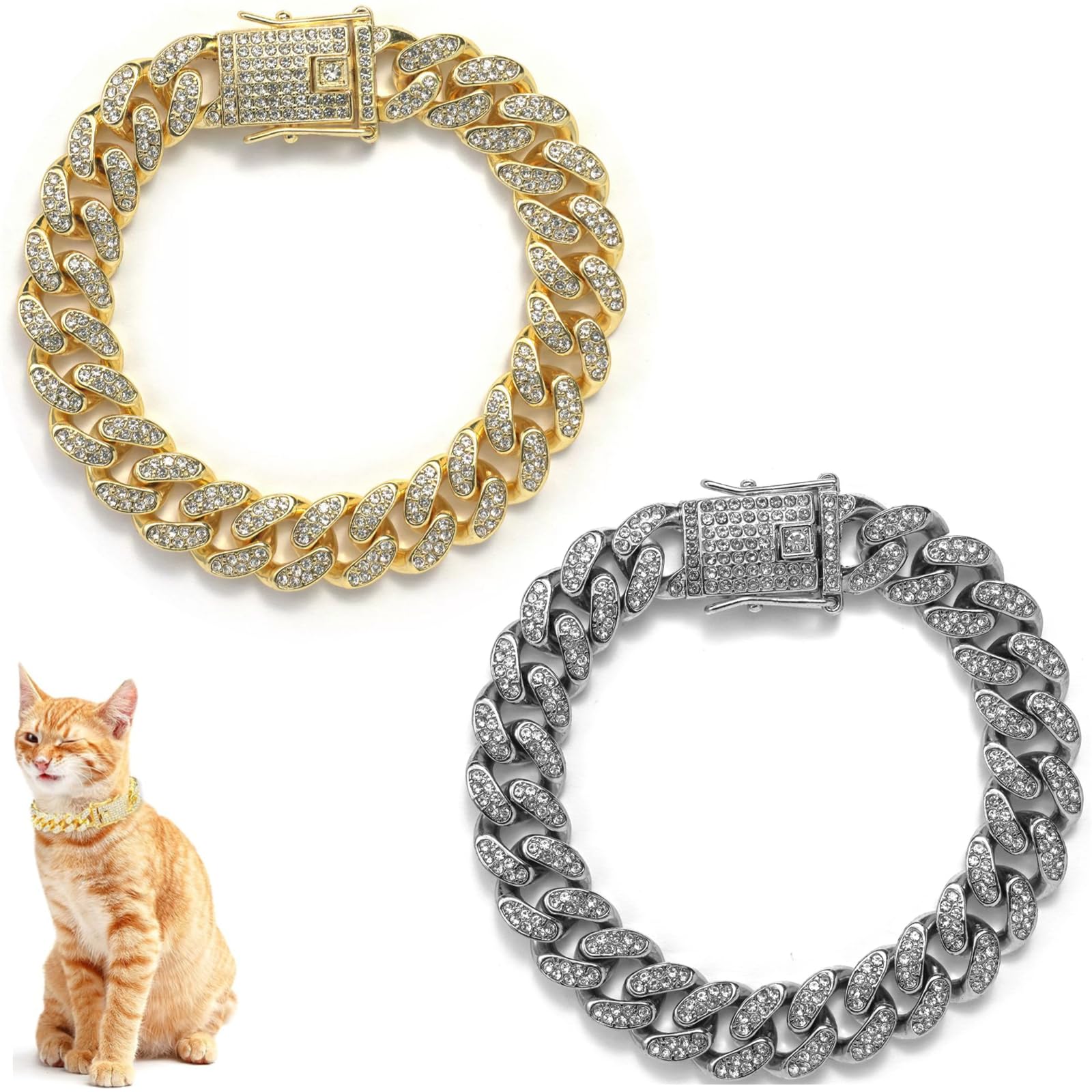 DKJEkdje collier cuban link or vue de face pour un look élégant
