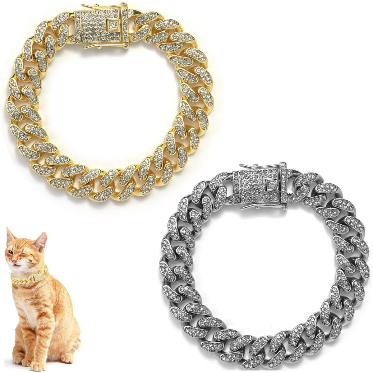 DKJEkdje collier cuban link or vue de face pour un look élégant