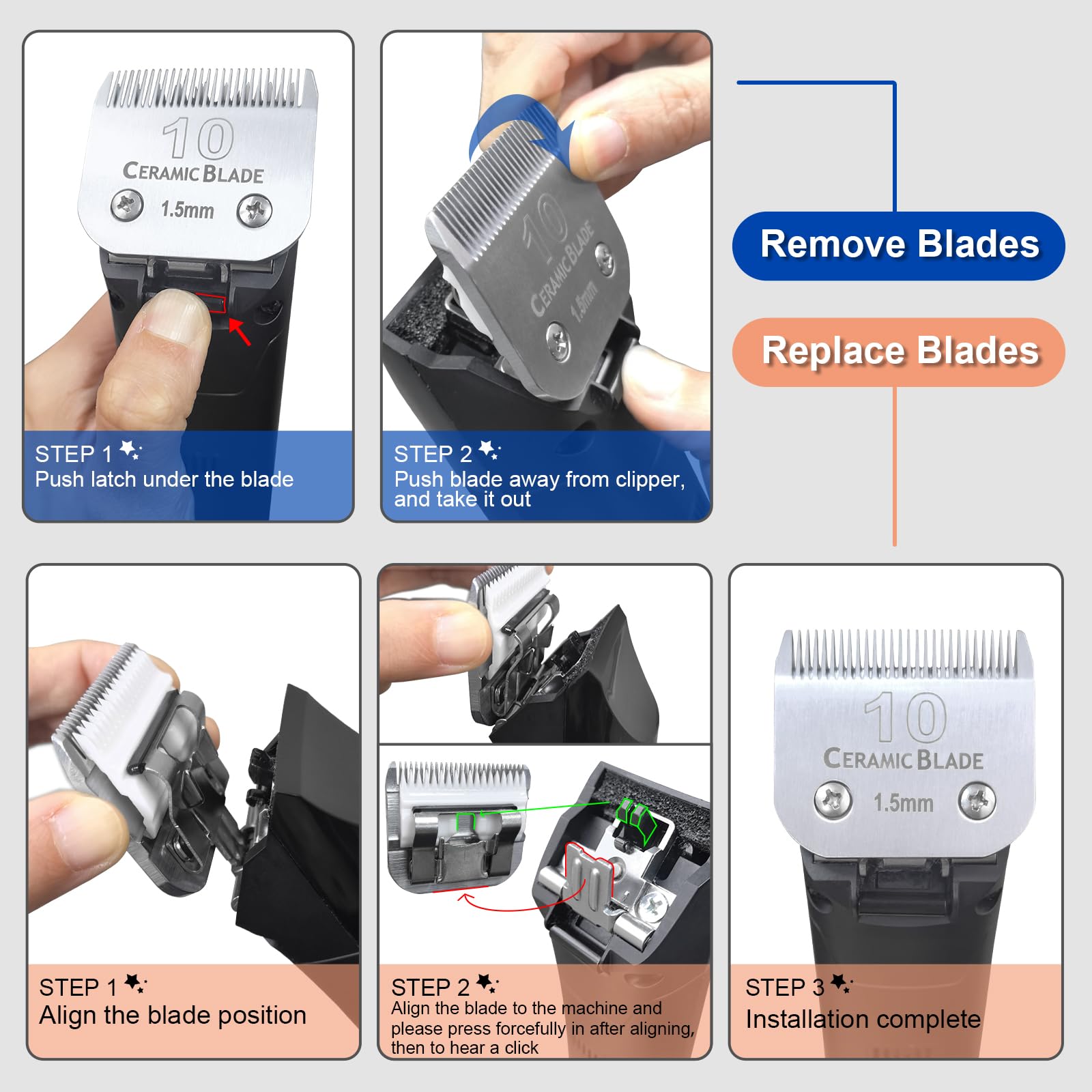 DODAER lame 30# installation sur tondeuse Andis pour compatibilité