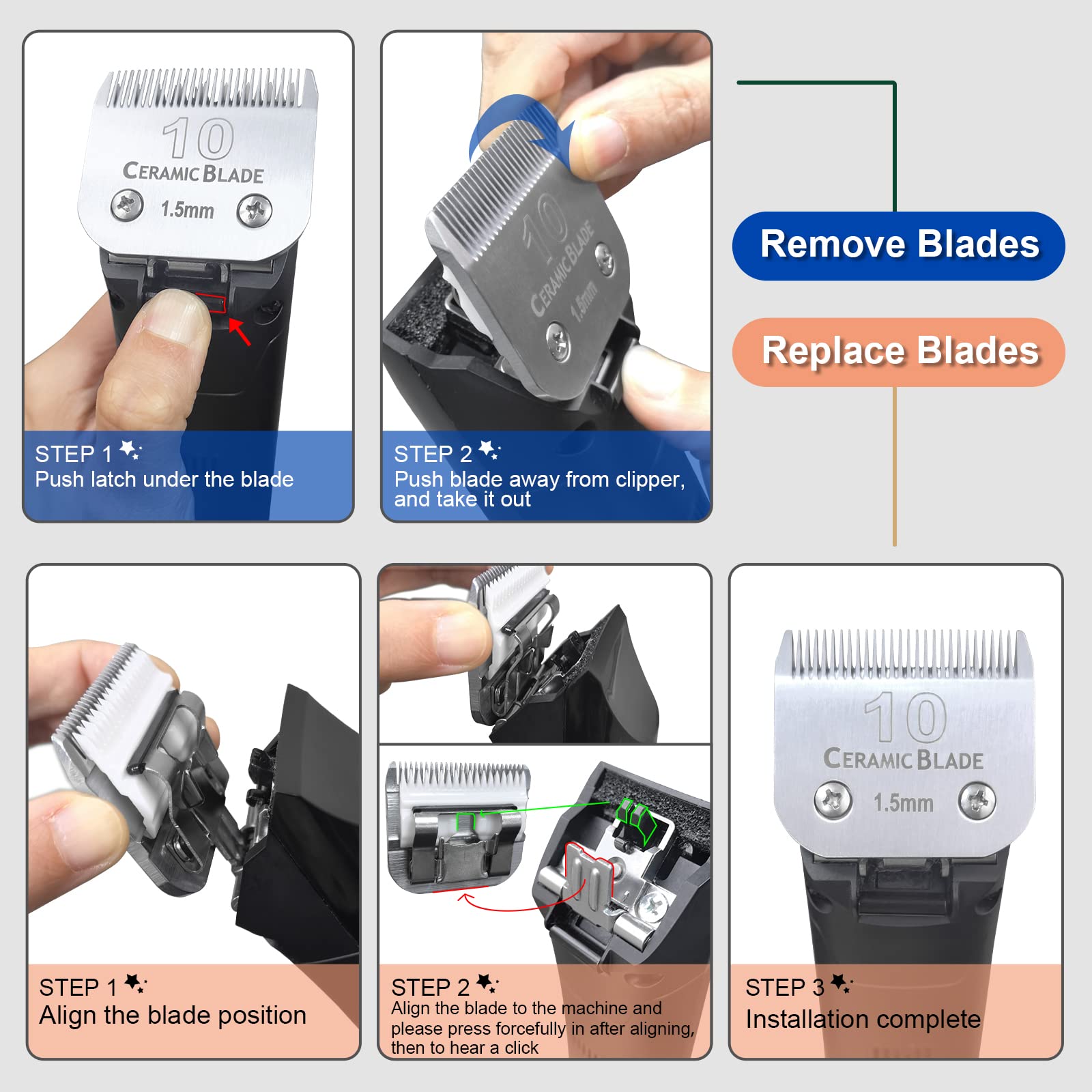 DODAER lame 15# comparaison taille montrant échelle et compacité