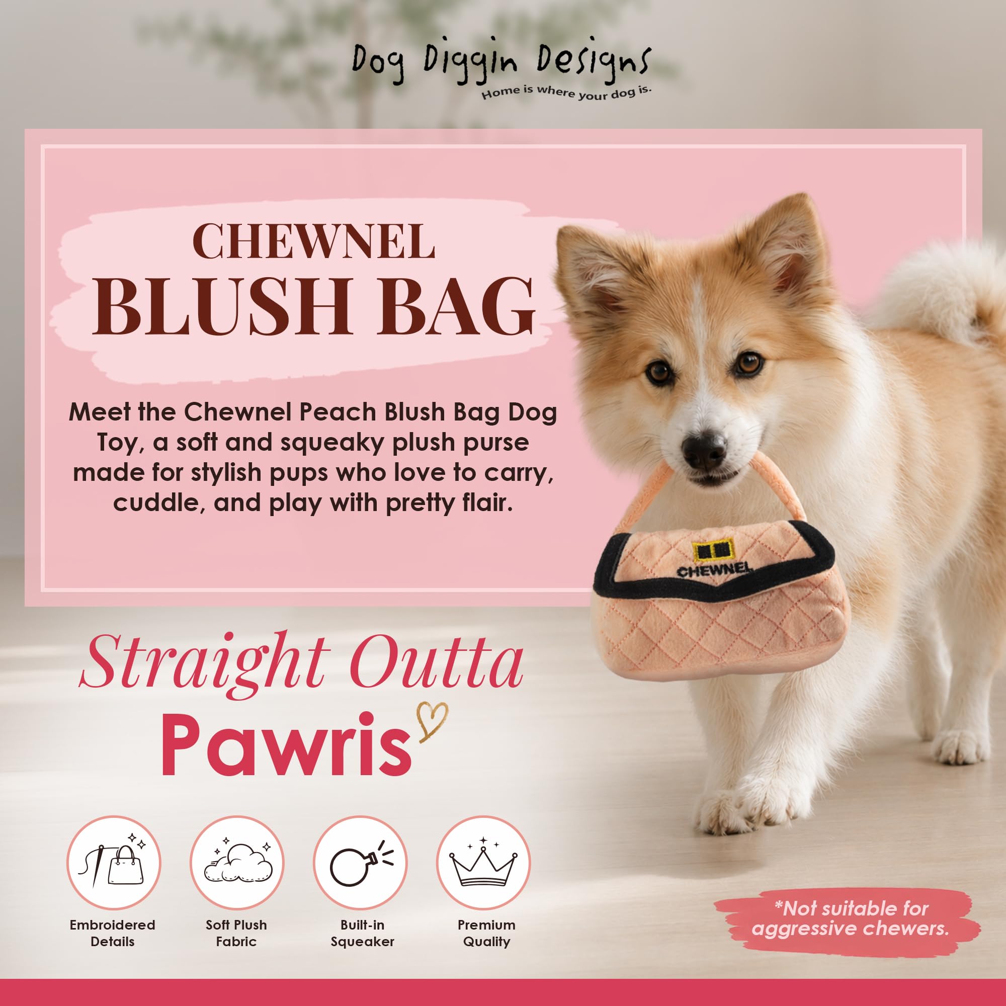 Dog Diggin Designs Chewnel couineur intérieur stimulant le jeu