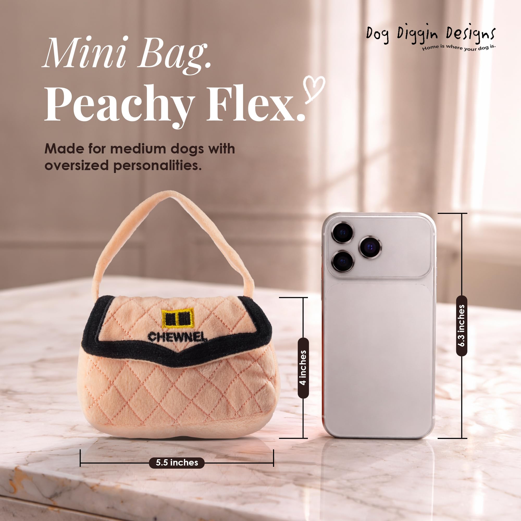 Dog Diggin Designs Chewnel chien portant le jouet pour interaction