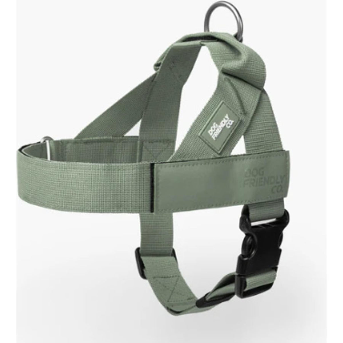 Dog Friendly Co harnais large face avant khaki montrant ajustement sûr