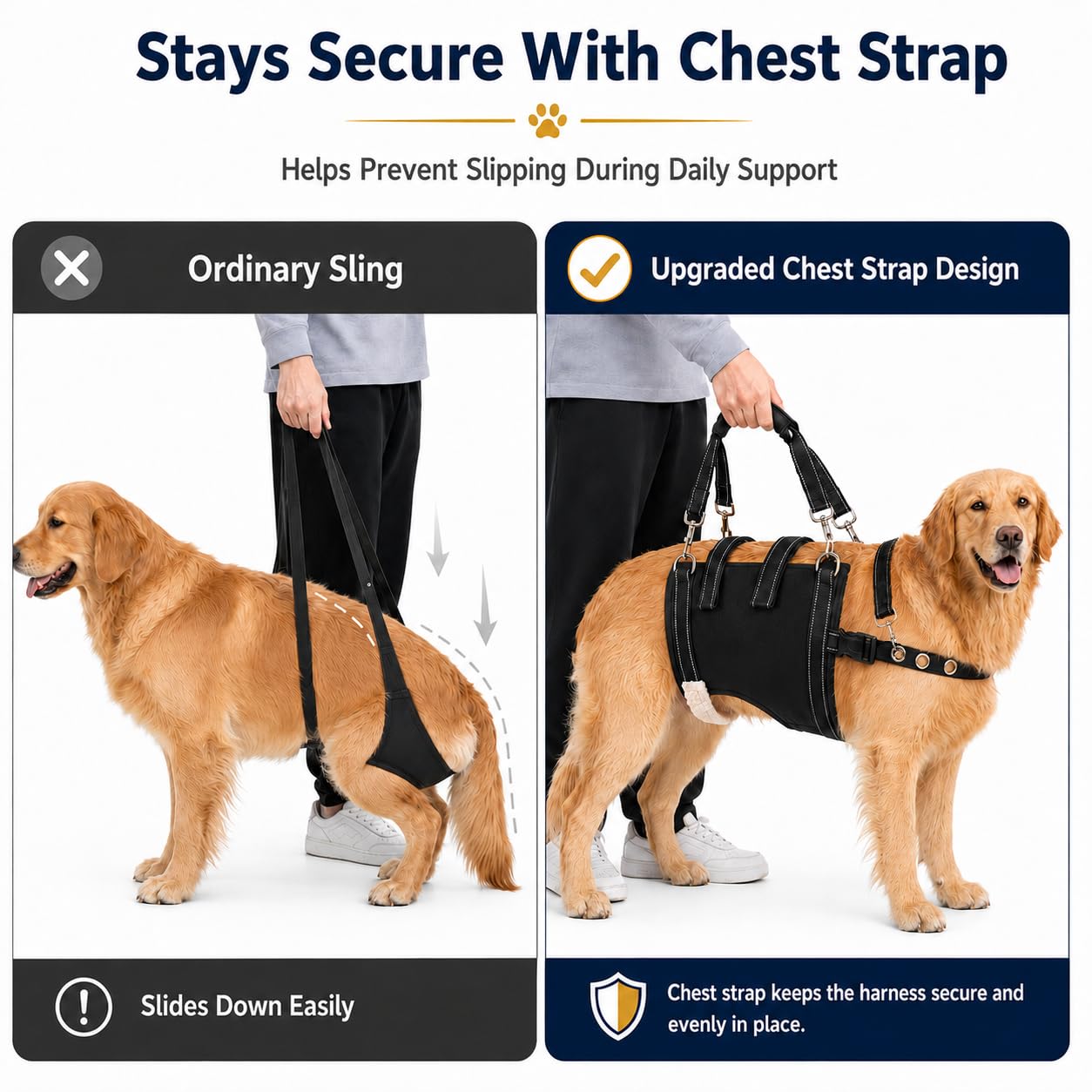 Generic Dog Lift harnais rembourrage doux réduisant frottements et inconfort