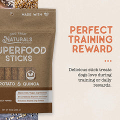 Dog Treat Naturals bâtonnets gros plan montrant texture appétente et richesse protéique