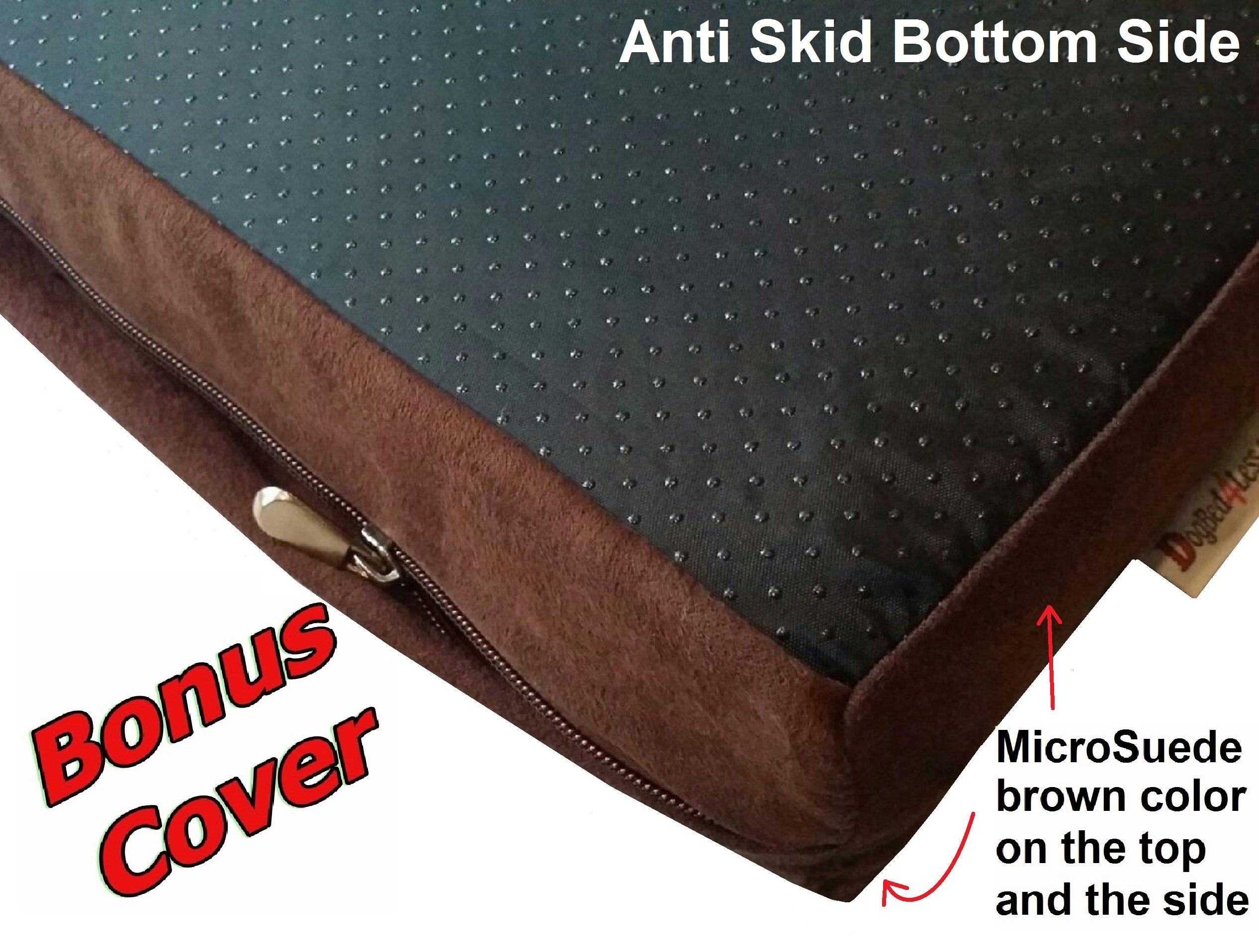 Dogbed4less housse bonus micro-suède antidérapante pour stabilité