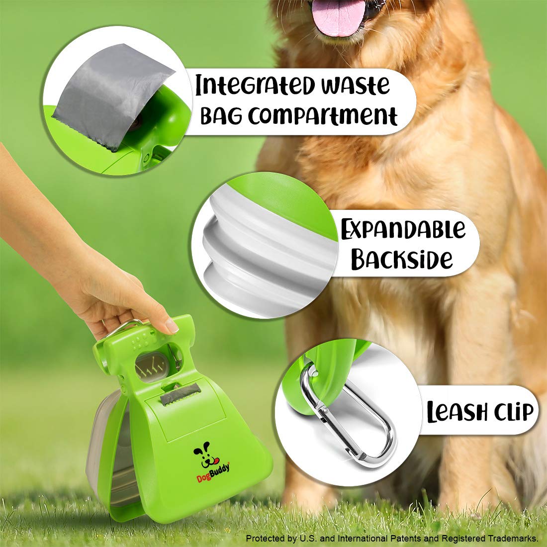 DogBuddy en action au parc ramassage hygiénique sans contact